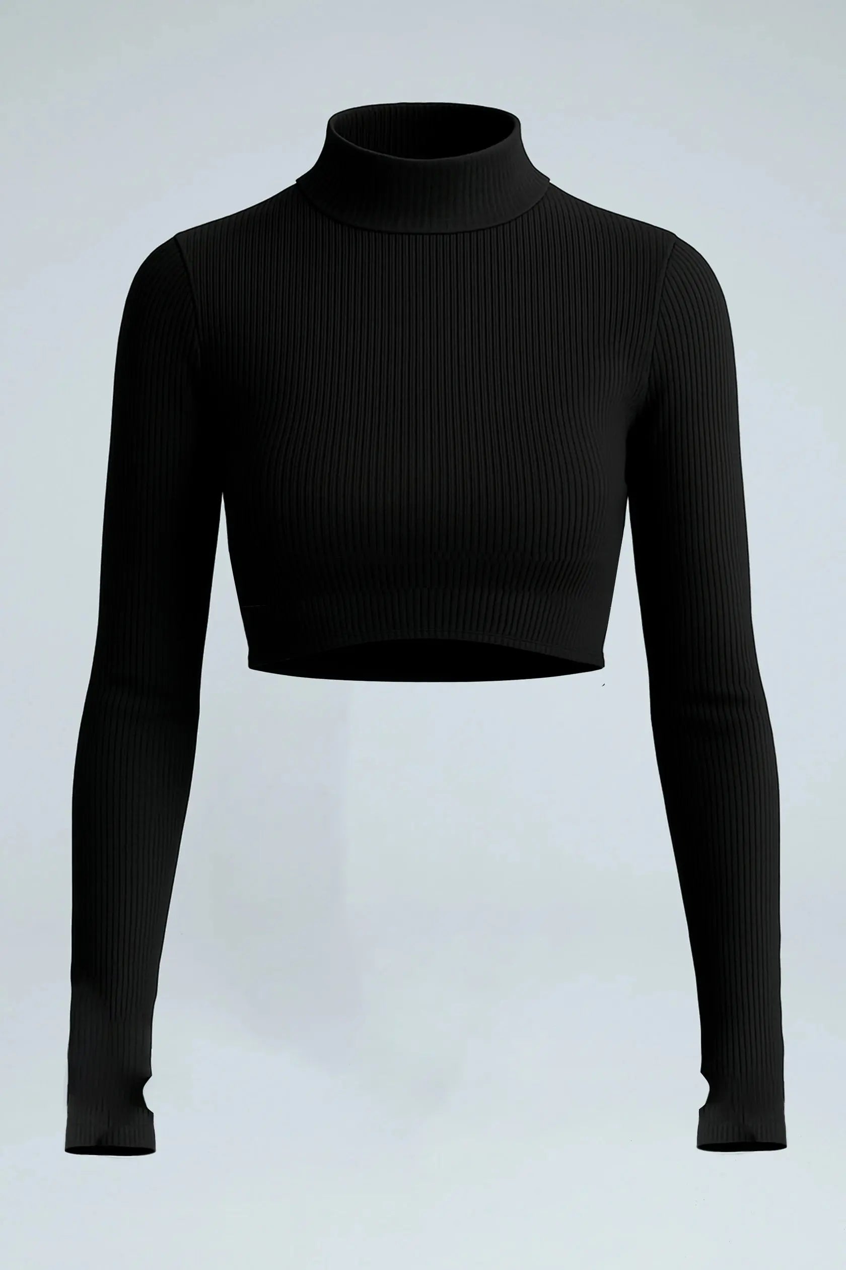 Camiseta crop top negro Kavans