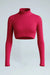 Camiseta crop top rosado