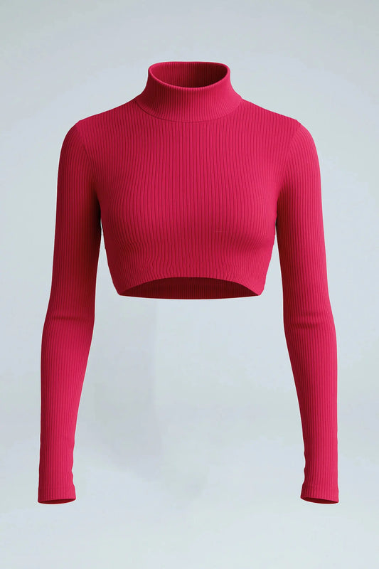 Camiseta crop top rosado Kavans