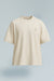 Camiseta ivory manga corta con bordado