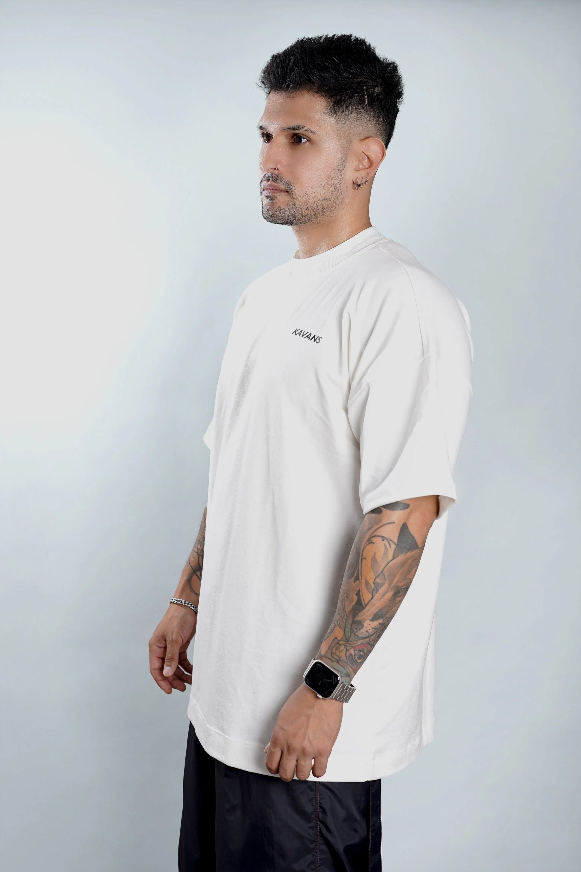 Camiseta oversized marfil Kavans