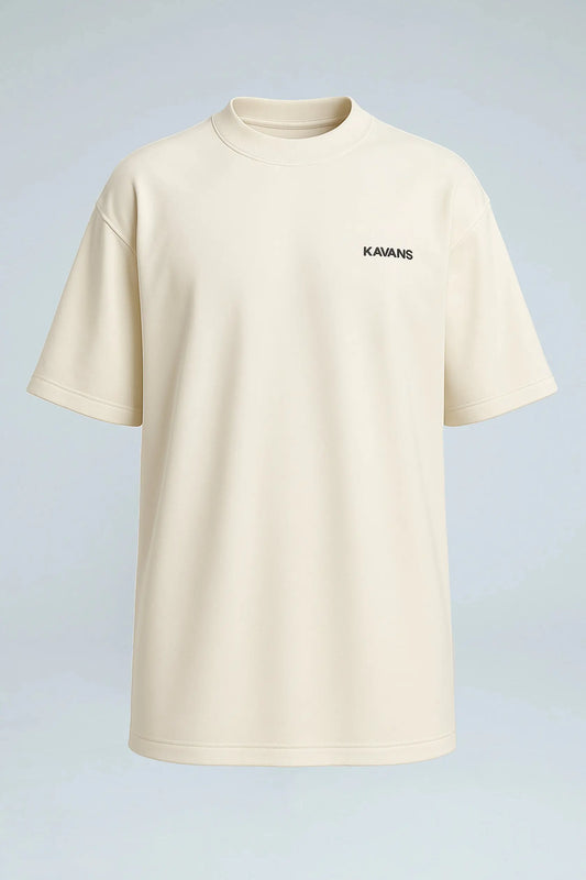 Camiseta oversized marfil Kavans