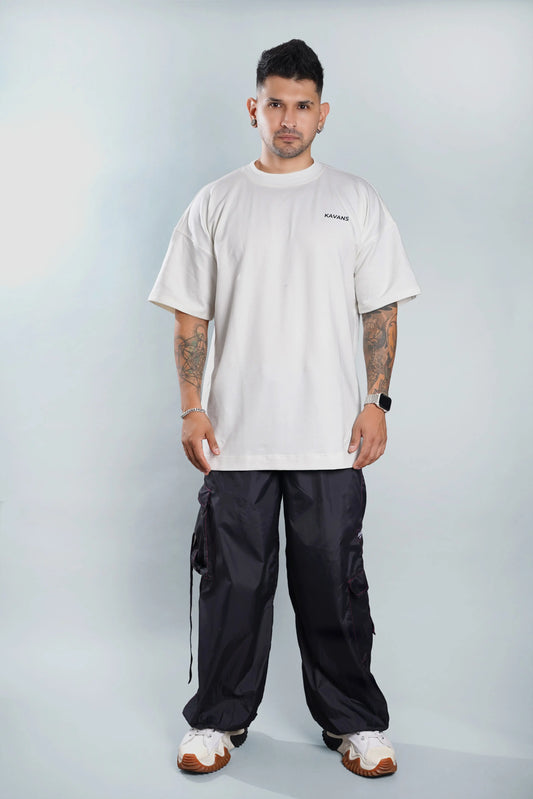 Pantalón parachute negro Kavans