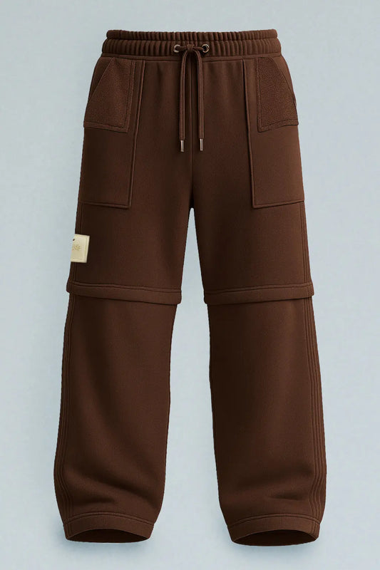 Sudadera chocolate convertible en bermuda Kavans