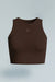 Top deportivo chocolate con cortes
