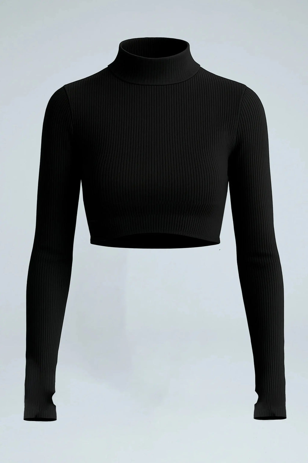Camiseta crop top negro Kavans