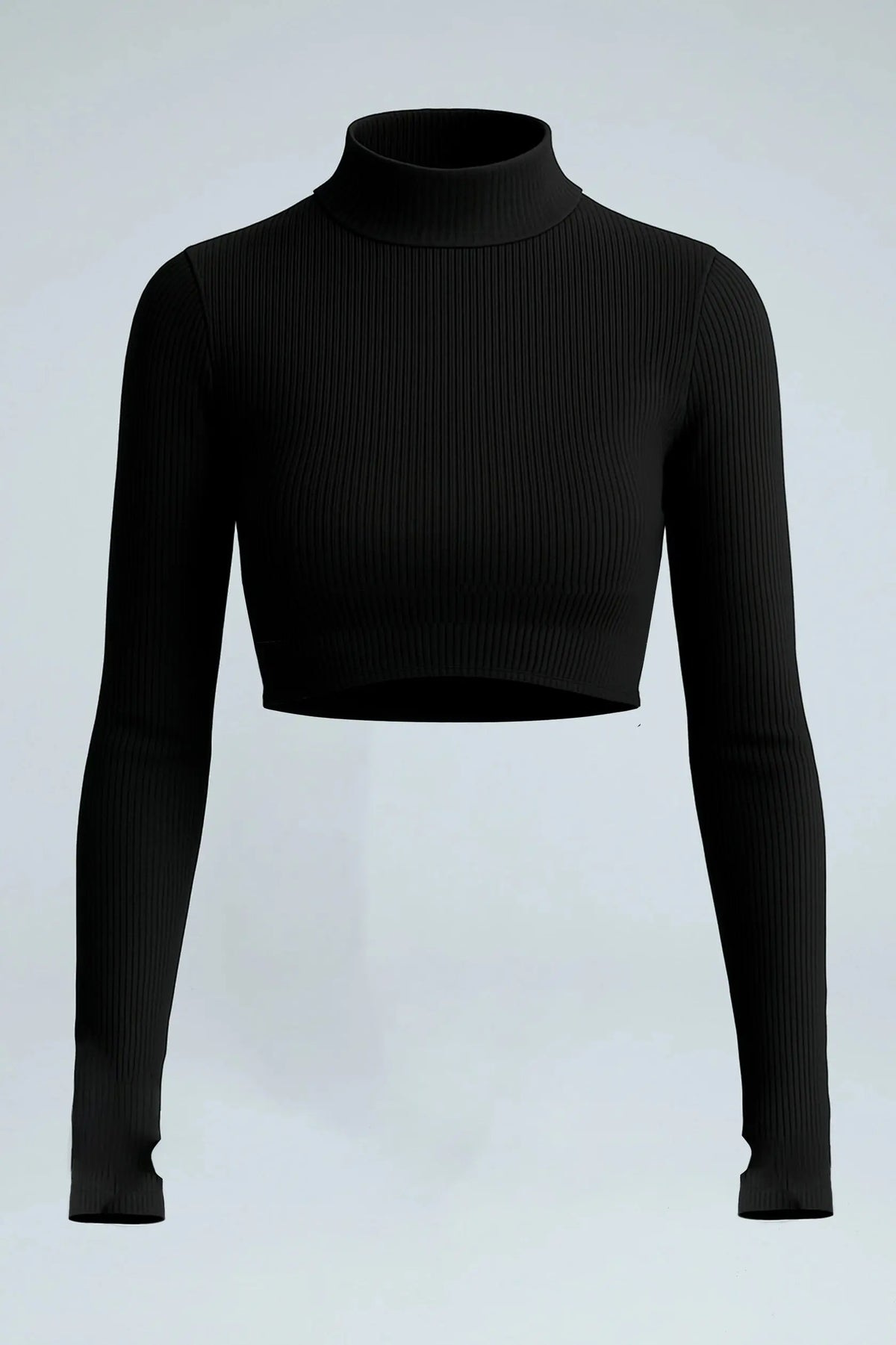 Camiseta crop top negro Kavans