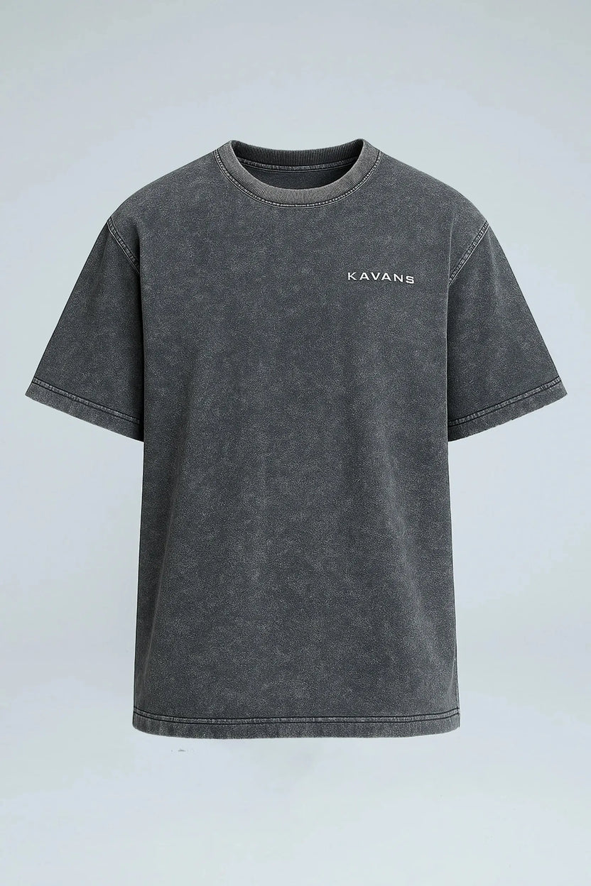 Camiseta oversized gris con efecto Kavans