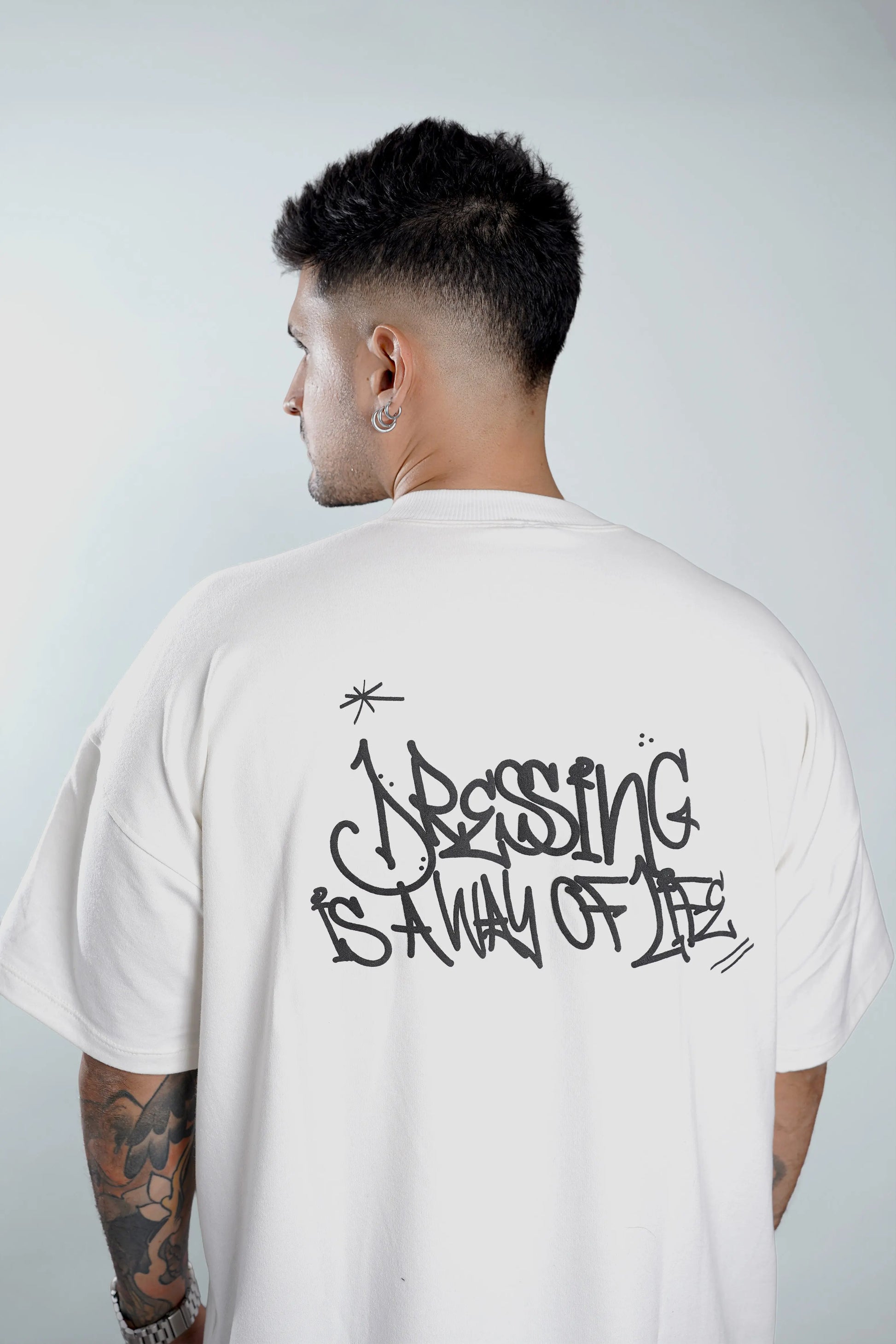 Camiseta oversized marfil Kavans