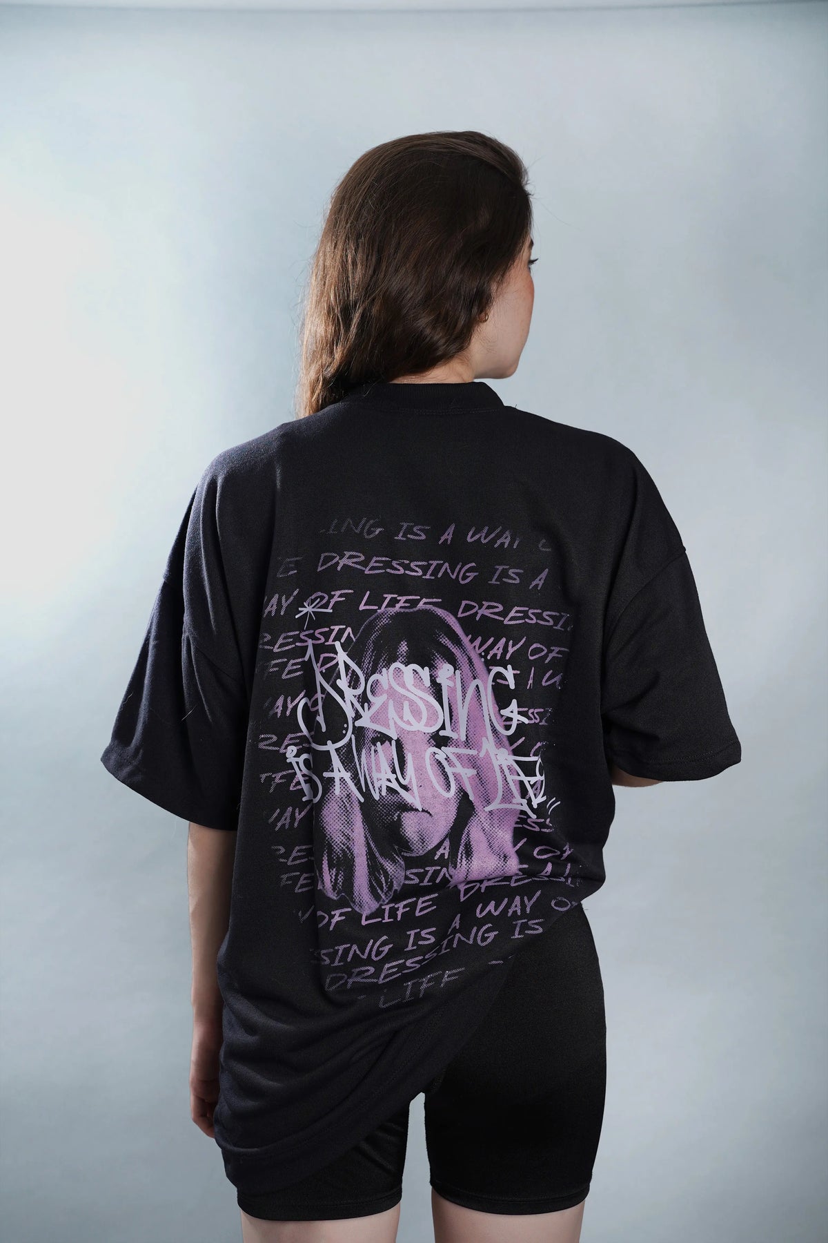 Camiseta oversized negro Kavans