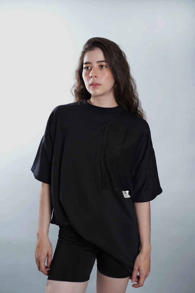 Camiseta oversized negro Kavans