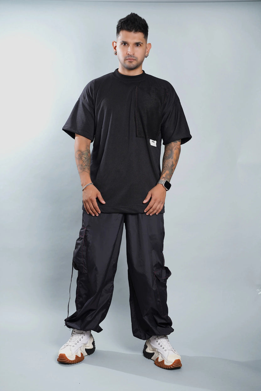 Camiseta oversized negro Kavans