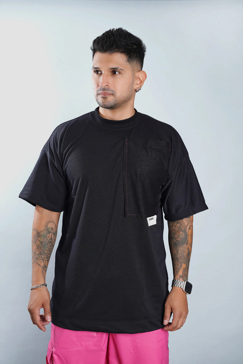 Camiseta oversized negro Kavans