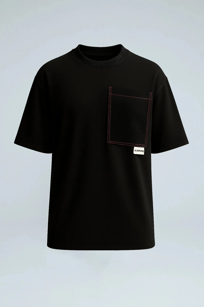 Camiseta oversized negro Kavans
