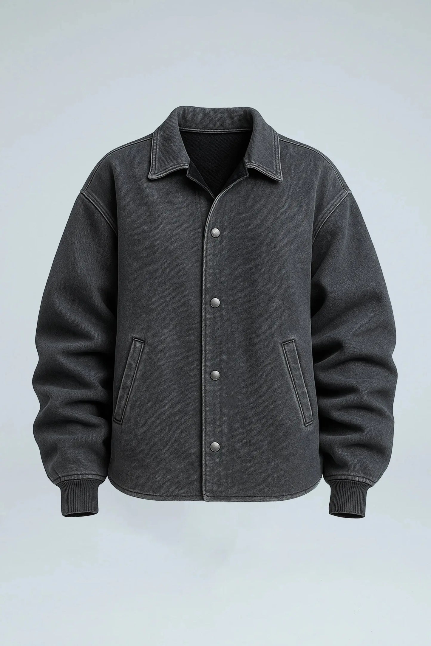 Chaqueta gris con efecto y repujado en espalda Kavans