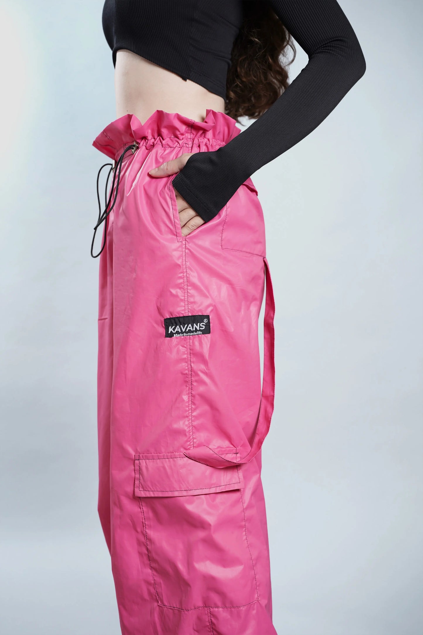 Pantalón parachute rosa Kavans